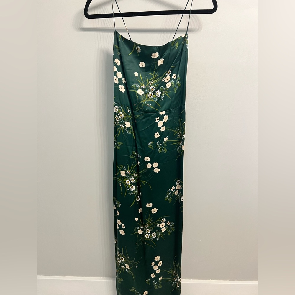 Frankie Silk Green Reformation Dress